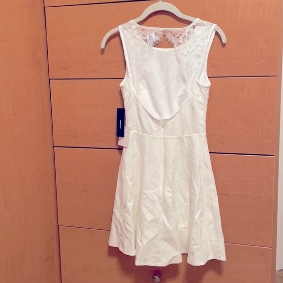 White open back mini dress - Picture 2 of 2